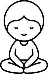 yoga girl vector illustration