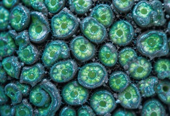 Close-up of Plant Cells	Detailed view of plant cell structure.
