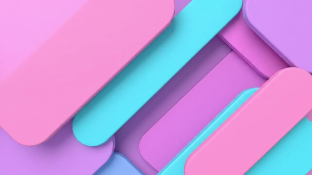 Pastel Geometric Harmony Abstract Shapes and Soft Color Palette Design