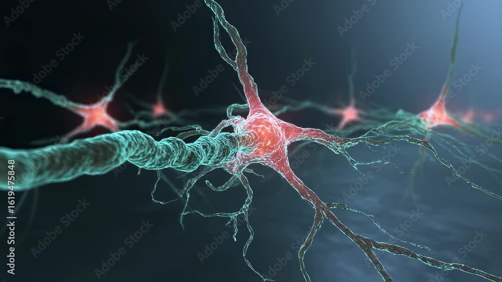 Poster highdetail neural network simulation with flashing short circuit effects on peripheral nerves emphas