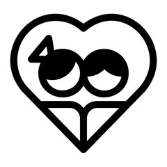 Warm Hug Black Fill Icon