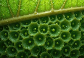 Textured Leaf Surface	Close-up of a textured leaf surface.