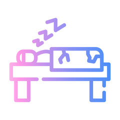 sleeping Line Gradient Icon