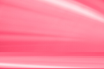 Wall interior background, studio and backdrops show products.with shadow from window color pink...