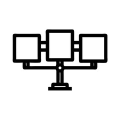 Abstract contrast image with white square on black background