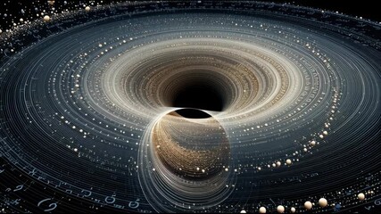 super slow motion, zoom, numerology, black hole, curved space time, waves, space, time, alchemy, astrology, solar system, zodiac signs, numerology, black hole - Powered by Adobe