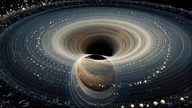 super slow motion, zoom, numerology, black hole, curved space time, waves, space, time, alchemy, astrology, solar system, zodiac signs, numerology, black hole