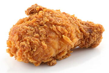 Crispy fried chicken drumstick ready to eat for dinner or lunch, deliciously golden brown