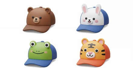 Animal themed baseball caps