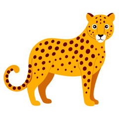 leopard cartoon isolated on white