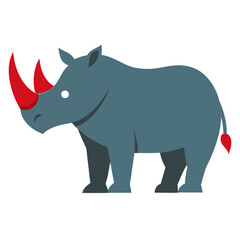 rhino cartoon coloring page