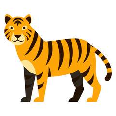 tiger cartoon isolated on white