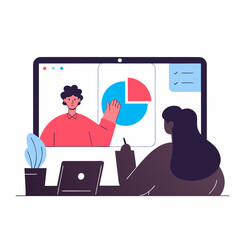 Screen sharing during virtual team presentation