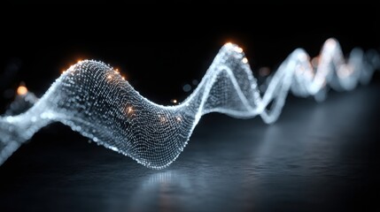Wave of light depicting quantum volatility predictor as a conceptual representation of future market analysis