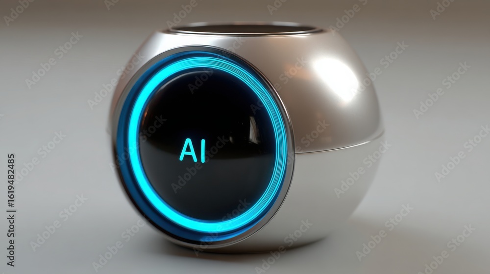 Poster elegant silver and blue symbolizing real-time ai index for continuous performance and innovation tra