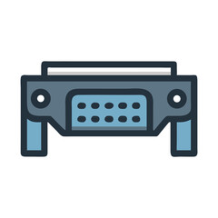 Graphic of VGA port for computer connection device