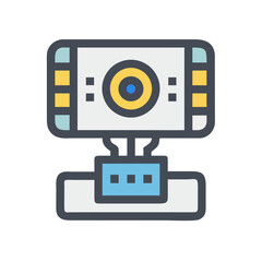 Stylized web camera icon graphic for design or illustrations