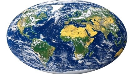 Detailed illustration of planet Earth.