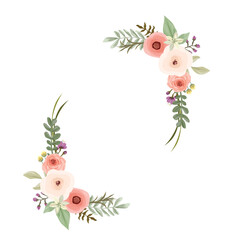 Handpainted Watercolor Roses and Bouquets for Vintage Floral Art Lovers