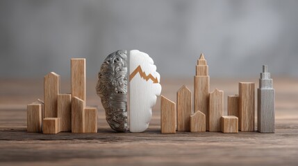 Conceptual image of a tooth surrounded by a cityscape representing the intersection of health and urban resilience