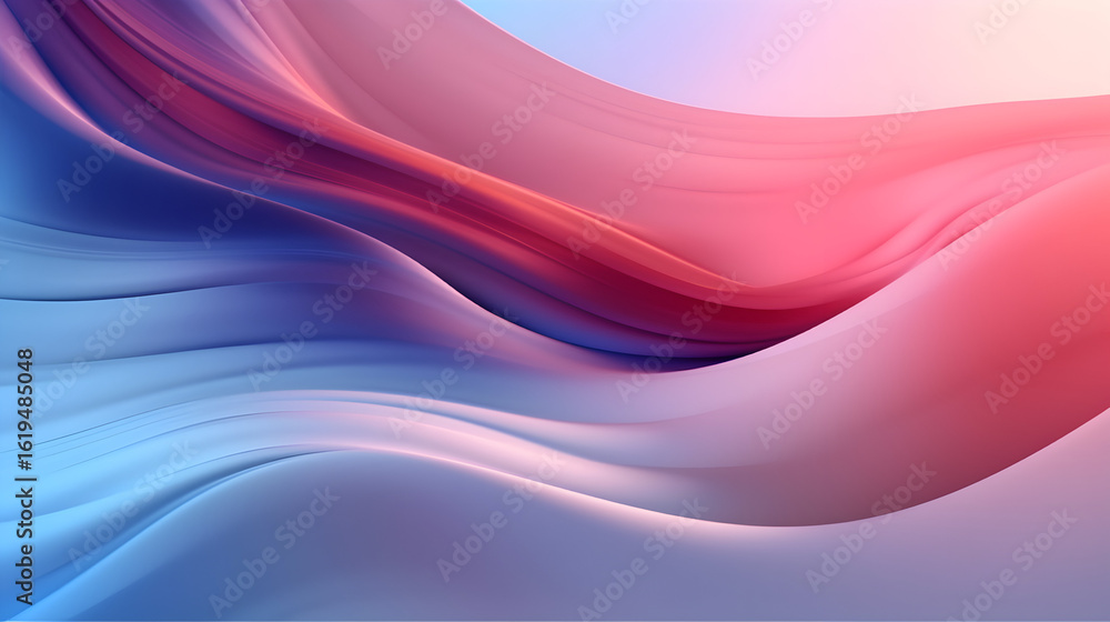 Poster abstract gradient wave background with soft flowing curves and vibrant colors