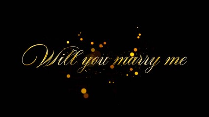 Luxury golden will you marry me design concept, template for poster, cover, banner, social media