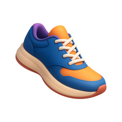 Modern 3D Athletic Running Shoe Isolated on a Transparent Background