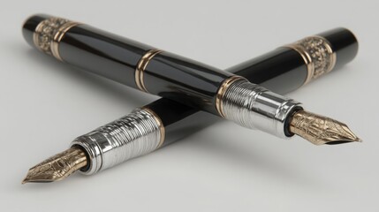 Fototapeta premium Elegant fountain pen resting on a shareholder agreement document symbolizing co-ownership and business partnership