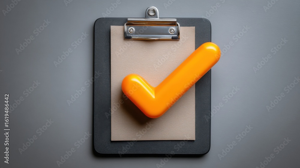 Poster clipboard with a clip and notepad symbolizing organization and documentation in shipping and logisti
