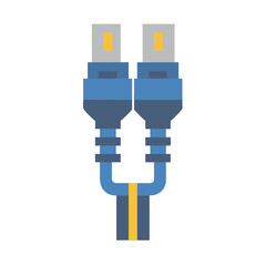Blue digital optical audio cable on a black background