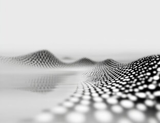 Abstract grayscale digital landscape