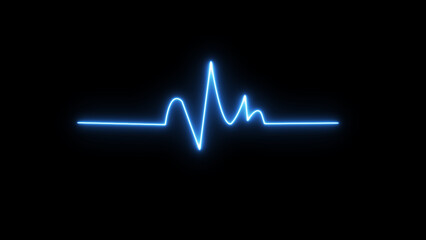 Life s Pulse A vibrant neon heartbeat symbolizing vitality energy and the continuous flow of