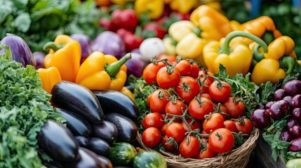 Vibrant Farmers Market Vegetables: A Colorful Display of Fresh Produce