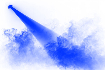 Blue Light Beam, Smoke Effect Transparent Background PNG Image Isolated on White Background