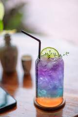 Colorful summer drink menu to cool down
