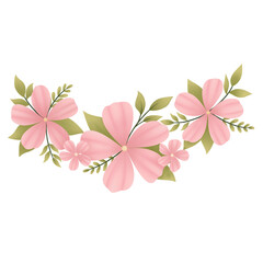 Illustration of pink flowers 