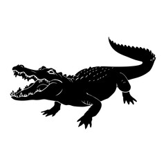 Vector of crocodile design on white background. Wild Animals. Reptile. Easy editable layered vector