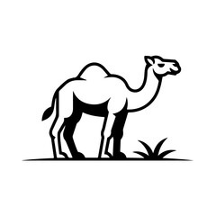Fototapeta premium black Camel silhouette illustration