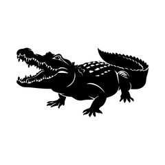 Vector of crocodile design on white background. Wild Animals. Reptile. Easy editable layered vector