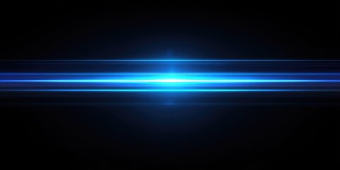 Obraz premium Bright blue light streaks across black