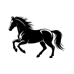 black horse silhouette illustration