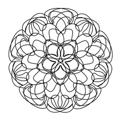 Abstract line, abstract flower 