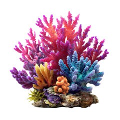  Beautiful colorful Tropical coral reef on a white background © md
