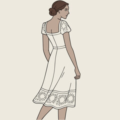 girl in a white dress