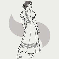 vector illustration of a girl
