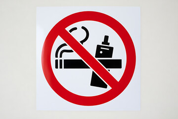  Fruit flavored vaping products ban vector sign isolated on white background
 ,No smoking no vaping sign. Forbidden sign icon isolated on white background vector illustration. Generative Ai