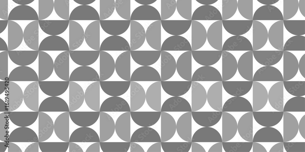 Poster vector seamless pattern with abstract lines and flower design. abstract geometric fabric circle flor