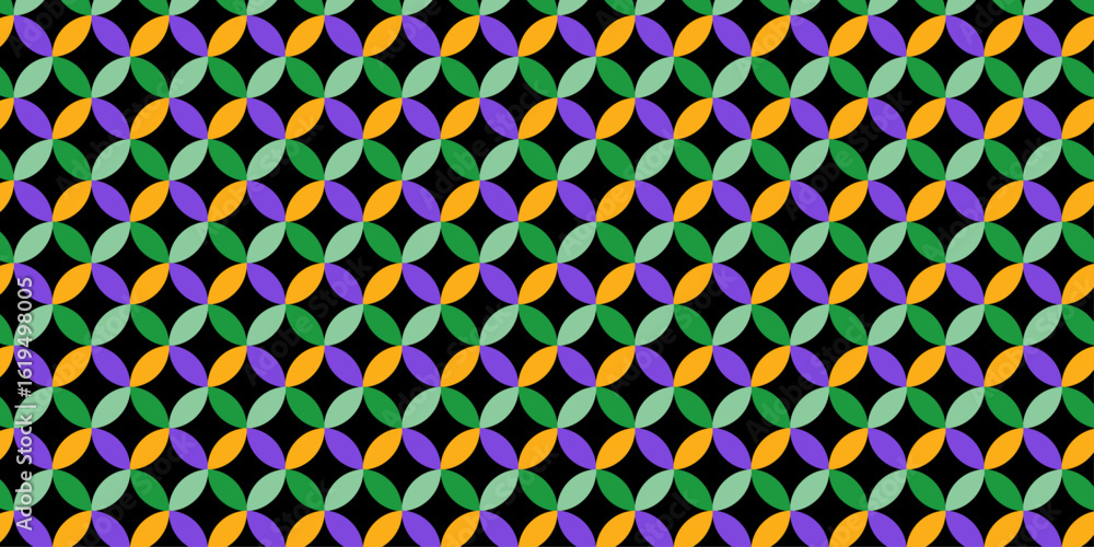 Poster vector seamless pattern with abstract lines and flower design. abstract geometric fabric circle flor