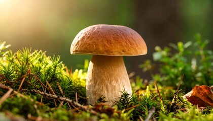 Edible mushroom in forest (1)