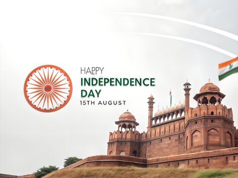 Happy Independence Day, Indian Independence Day 15th of August celebration social media post, India Independence Day creative social media post	